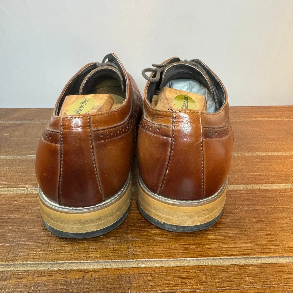 Stacy Adams Mens Brown Leather Cap Toe‎ Oxford Dress Shoes Size 10 M